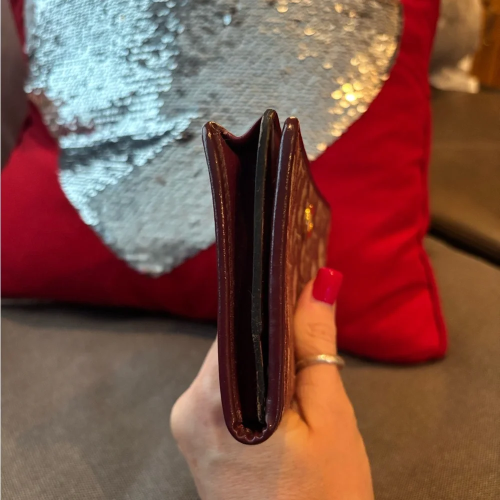 Dior Trotter vintage Burgundy Monogram Clutch wallet - Picture 6 of 9